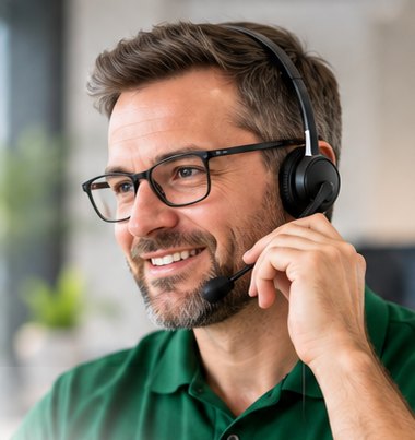 KON-TEC Berater am Telefon